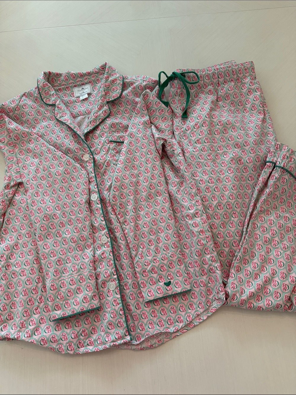 Petite plume X the colony Hotel women’s pajamas, long sleeve 100% cotton